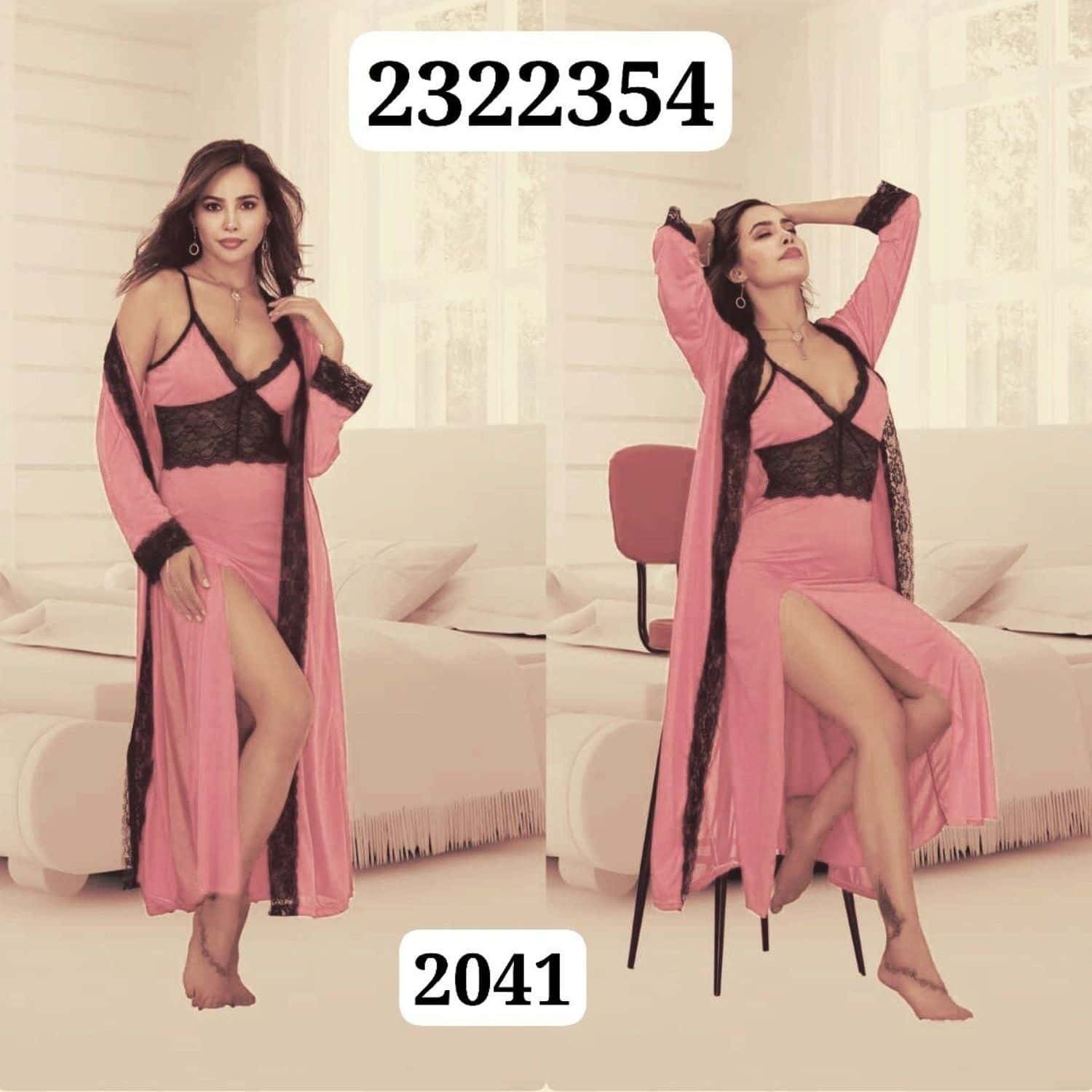 شلحة مع كيمون طويلة F-2041 4