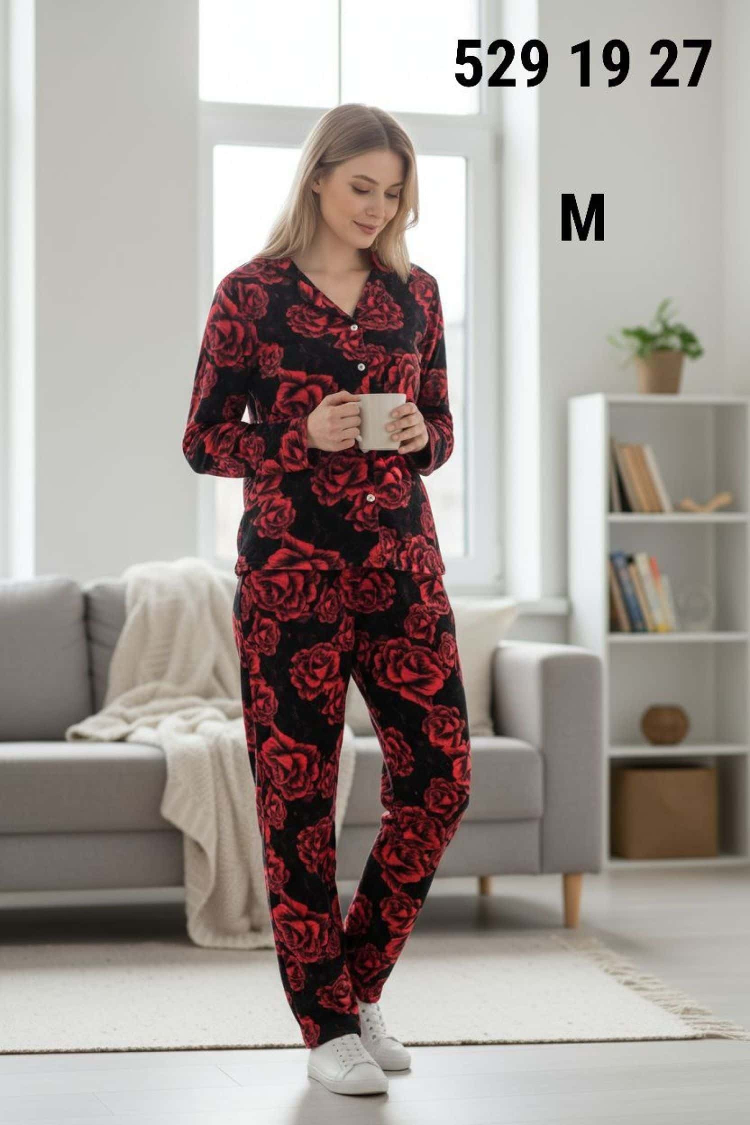 بيجامة كم زرار PS-7034 8