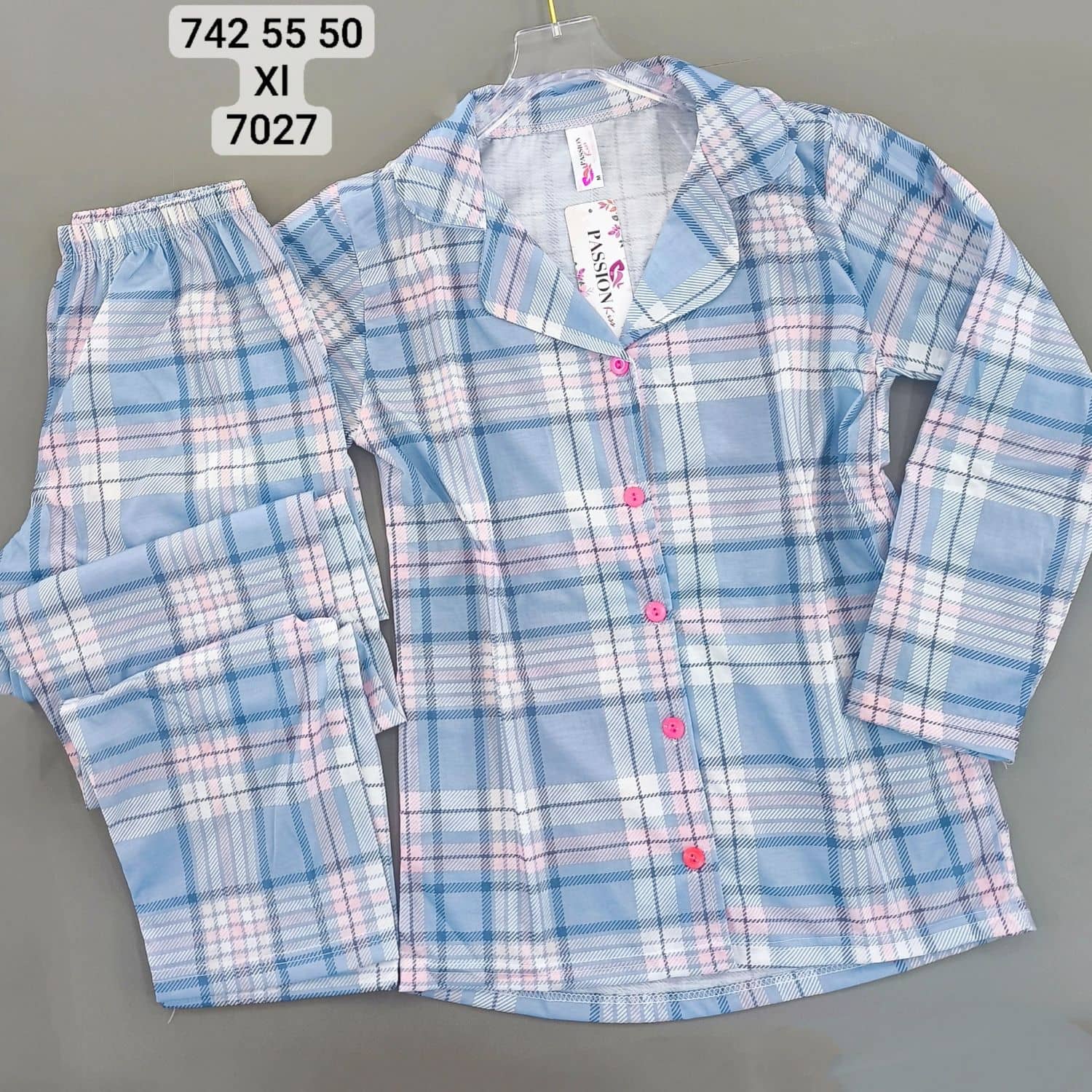 بيجامة كم زرار PS-7027
