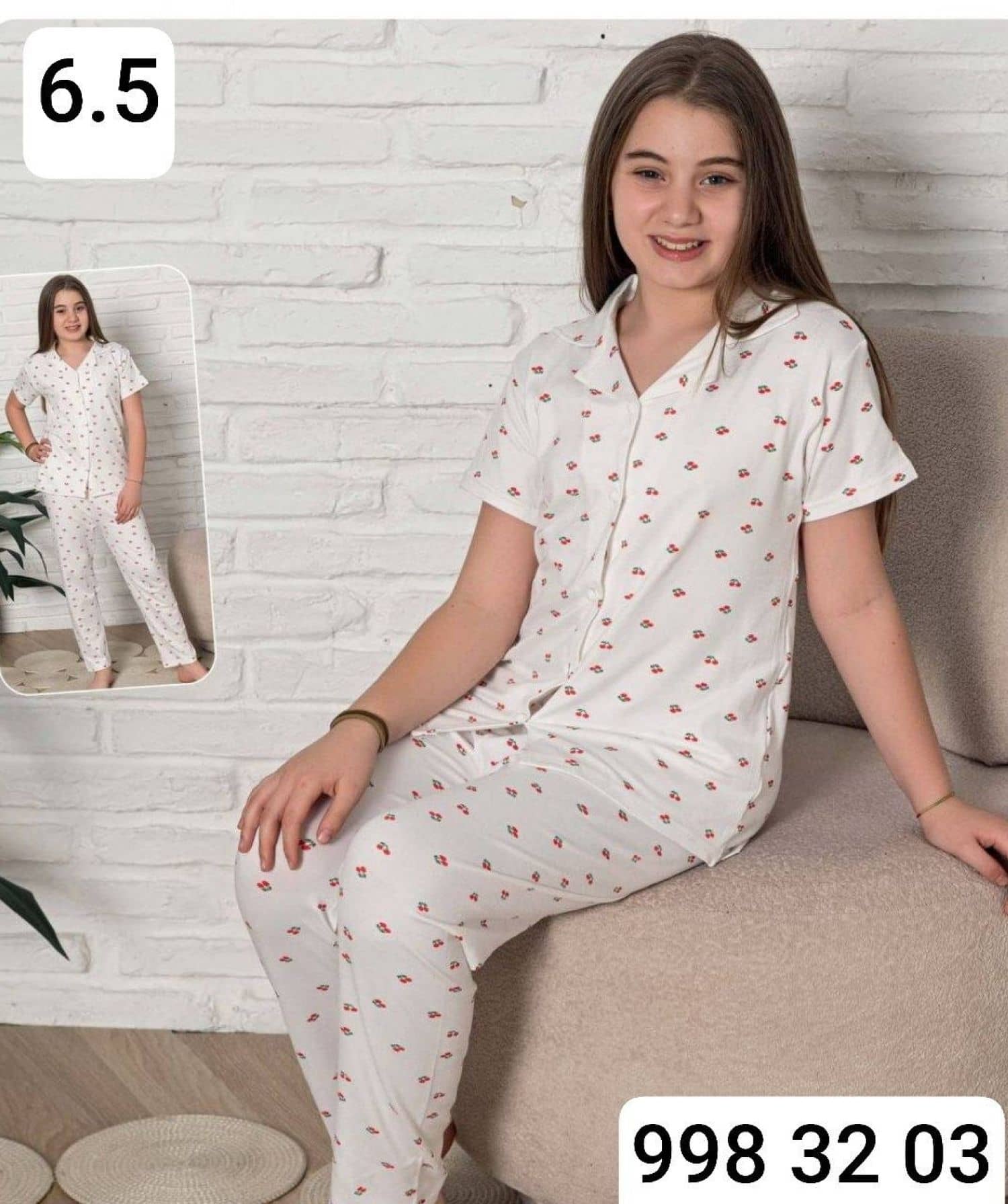 بيجامة بناتي نص كم Ç-4022